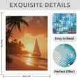 thumbnail image 3 of Diamond Art Kits for Adults - 5d Sailboat Sunset Tropical Beach Diamond Painting for Adults, Diamond Art for Adults Beginners, Diamond Painting Kits for Adults for Home Wall Decor, 3 of 7
