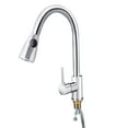 thumbnail image 3 of Single Handle High Arc Chromium Plating Pull out Kitchen Faucet (EU G3/8"), 3 of 8