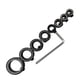 thumbnail image 1 of Localizador de profundidad collar de parada de anillo de collar de perforación limitador broca con llave hexagonal broca accesorios de carpintería negro 9 bits 3-16mm Cateissary TO002734-00, 1 of 7