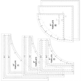 thumbnail image 2 of 3PC Drunkards Path Quilting Templates Large Quilting Rulers and Templates for Cutting Patterns with 1/4IN Seam Allowance, 2 of 7