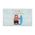 thumbnail image 1 of MKHERT Hello Summer Teddy Bear with Surfboard in Stripes Ocean Waves Doormat Rug Home Decor Floor Mat Bath Mat 30x18 inch, 1 of 3