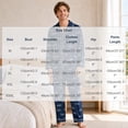 thumbnail image 3 of Akmaiox Mens Pajamas Set Cotton 2 Piece Long Sleeve Lapel Button Down Shirt Elastic Waist Pants Casual Loose Lounge Sleepwear Sets, 3 of 5