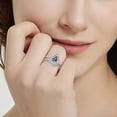 thumbnail image 5 of VAKKI Black Rutilated Quartz Rings for Women - Kite Cut Engagement Rings 925 Sterling Silver Ring for Women Size 5-9, 5 of 5
