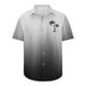 thumbnail image 5 of Mens Manga Corta Botón Abajo Camisas Botones Casuales Imprimir Blusa Turndown, Camisa de Poliéster para la Fiesta, los Negocios Y el Uso Casual Diario, 5 of 5