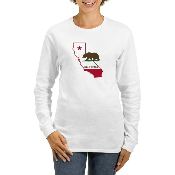 CafePress - CALI STATE W BEAR Long Sleeve T Shirt - Women's Long Sleeve Graphic Casual T-Shirt