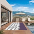 thumbnail image 2 of Grey Chevron Outdoor Rug 3x5 Ft, Non Slip Washable Area Rug, Geometric Purple Print Wavy Striped White Patio Rugs Carpet Runner, Large Floor Mat for Indoor/Outdoor Deck Porch Camping, 2 of 8