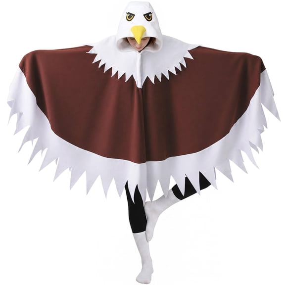 EBaokuup Bird Hooded Cape Costume for Adults, Animal Cosplay Outfit for Halloween and Party