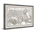 thumbnail image 2 of Marmont Hill Vintage Map of Massachusetts Framed Wall Art, 1.50" x 12.00", 2 of 6
