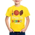 thumbnail image 2 of NAFUU Boys Tops Prints 100 Crewneck Back To School Graphic Short Sleeve Tee Shirt Casual Loose Fit Crew Neck Top For Kids Classic Vacation Boys Shirts,Yellow,12-13 Years, 2 of 4
