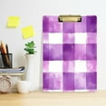 thumbnail image 2 of FORMRS Acrylic Clipboard with Low Profile Clip Standard A4 Letter Size, 12.5" x 9", Purple and White Pattern, 2 of 8