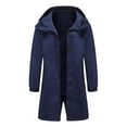 thumbnail image 5 of Skpblutn Women'S Jacket Coats Raincoats Windbreaker Rainwaterproof Lightweight Outdoor Hooded Trench Dark Blue Xl, 5 of 8