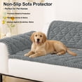 thumbnail image 2 of Couch Cover for Dogs Washable, Non Slip Fuzzy Pet Couch Covers，Sofa Pet Friendly, Thick Soft Sofa Slipcovers Cushion Protector,Gray 27.6" x 27.6", 2 of 10