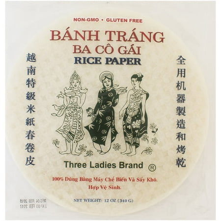 (4 Pack) Three Ladies Brand Rice Paper, 12 oz