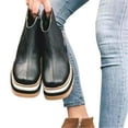 thumbnail image 1 of Bottes Plates-Formes pour Femmes avec Fermeture Éclair Latérale à la Mode pour l'Hiver Automne, 1 of 6