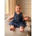 thumbnail image 5 of BemeyourBBs Toddler Baby Girls Denim Tank Dress 6 12 18 24 Months 2 3 4 Years Spring Summer Fall Ruffle Decor Half Button Sleeveless A Line Jeans Dress, 5 of 9