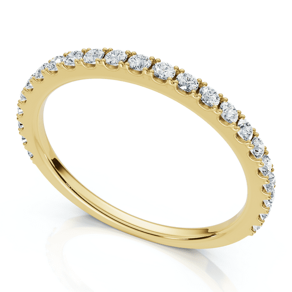 Pompeii 1/5Ct Diamond Wedding Stackable Anniversary Ring 10k Gold Lab Grown (F/G,VS1-VS2)