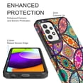 thumbnail image 2 of Samsung Galaxy A72 Case, Rosebono Slim Hybrid Shockproof Hard Cover Graphic Fashion Colorful Skin Cover Armor Case for Samsung Galaxy A72 4G and 5G (Colorful Mandala), 2 of 5