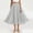 Gray, variant on Flax A Line Skirt Ankle Skirt Women's Solid Color Elastic Waist Flax A Line Ankle Length Pull On Skirt Breathable Summer Casual Beachwear A Line Skirt