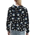 thumbnail image 7 of Lsque Daisies Flowers Pattern Casual Women's Hoodie,Hooded Sweatshirt with Kangaroo Pocket,Pullover Hoodie with Eye-catching Drawstrings-Small, 7 of 7