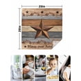 thumbnail image 4 of Western Texas Star Vintage Cloth Napkins Set of 6 Reusable Dinner Napkins, Retro Farmhouse Gray Brown Wooden Cocktail Napkin Washable Table Napkins for Wedding/Holiday Party/Baby Shower 20"x20", 4 of 7