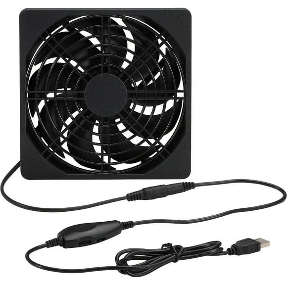 shiyou-120mm USB Computer Fan Black,Silent 120mm USB Fan, Adjustable Wind speeds for Receiver DVR PlayStation Xbox Computer Cabinet Cooling