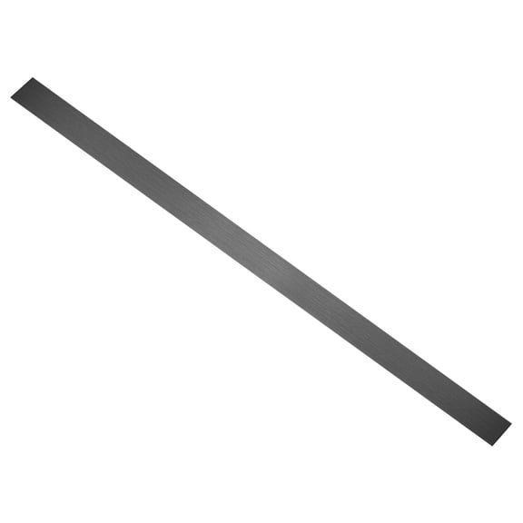 30"x1.5" Self-Adhesive 304 Stainless Steel Sheet Gap Filler, Brushed Black