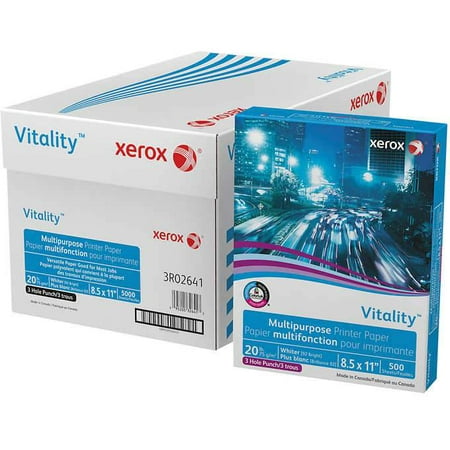 Xerox Vitality Multipurpose Paper, 3-Hole Punched, Letter, 20lb, 92-Bright, 10 Reams of 500 (Best Xerox Machine For Commercial Purpose In India)