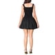 thumbnail image 3 of VESTIDO MINI SIN MANGAS INSPIRADOR CHIC PARA MUJERES, VESTIDO BURBUJA DE CUELLO CUADRADO, CASUAL Y ELEGANTE M NEGRO, 3 of 6