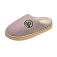 thumbnail image 3 of Domzle Women's Men Slippers Warm Plush Slip-On House Slipper for Winter Indoor Soft Non-slip Fluffy Slides Slippers Pink Wide-7.5, 3 of 4