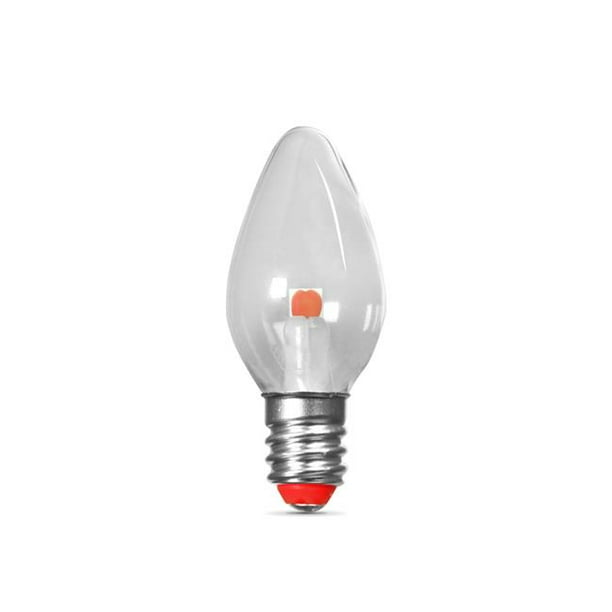 Feit Electric Bpc7 R Ledg2 2 0 25w E12 C7 Led Non Dimmable Night Light Bulbs 44 Red Count Com E12 C7 Led Non Dimmable Night Light, Red Led Night Light Bulb