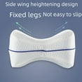 thumbnail image 4 of Heart-Shaped Memory Foam Leg Pillow - 100% Slow Rebound Contour Design, Compact Size 25*25*15*6, Lightweight <1lb, Durable Factory-Made Support for All Sleep Positions, White, 4 of 5