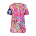 thumbnail image 5 of Summer T-Shirts for Women 2026 Trendy Floral Boho Printed Tees Casual Short Sleeve Beach Vacation Tunic Tops, 5 of 5