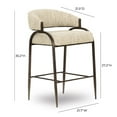 thumbnail image 3 of TOV Furniture Tatum Taupe Textured Performance Boucle Counter Stool, 3 of 7