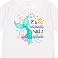 thumbnail image 4 of Inktastic Be a Mermaid Make a Splash Blue Mermaid Tail Boys or Girls Long Sleeve Toddler T-Shirt, 4 of 5