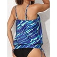 thumbnail image 4 of Charmo Womens Slim Straps Blouson Tankini Tops Bulit-in Bra Only Loose Fit Swimsuit Tops (No Bottoms), 4 of 5