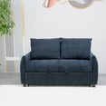 thumbnail image 6 of Newboti Furniture 58.27" Big Size Sofa Bed Navy Line Fabric Futon Couch with Adjustable Backrest, Modern Loveseat Sofa Sleeper for Living Room 03984, 6 of 16