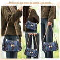 thumbnail image 4 of FORMRS Womens Shoulder Bag with Chain Strap Clutch Purse Cute Tote Handbag, Blue Geometric Pattern, 4 of 7