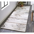 thumbnail image 5 of HomeRoots 512035 8 ft. Ivory Tan & Gray Wool Abstract Hand Tufted Handmade Runner Area Rug, 5 of 5