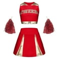thumbnail image 1 of Icvfdpl Toddler Girl Outfits Set Cheerleading Sequins Sports Day Cheerleading Rodeo Dress Soft Outwear, 1 of 6