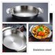 thumbnail image 4 of BRIGHTFUFU Placa de acero inoxidable bandeja de bandeja Servicio de bandeja de bandeja de acero inoxidable Plato de comida plateado, 4 of 7