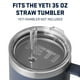 thumbnail image 3 of Tapa de repuesto con pajita para YETI Rambler de 475 ml y 590 ml, 3 of 7