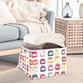 thumbnail image 3 of Yayeee Collapsible Cube Storage Bin with Lid Fabric Closet Decorative Basket with Handles, Colorful Jam, 3 of 7