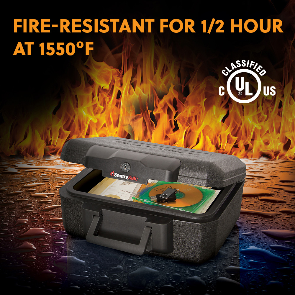 SentrySafe 1200 Fire-Resistant Box Safe with Key Lock photo 2