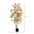 thumbnail image 7 of Nearly Natural Artificial Eucalyptus Potted Tree - 5' - Orange and Green, 7 of 7