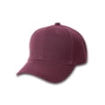 thumbnail image 1 of Plain Fitted Curve Bill Hat, Maroon 7, 1 of 1