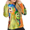 thumbnail image 5 of Lsque inside out 2 Pattern Casual Women's Hoodie,Hooded Sweatshirt with Kangaroo Pocket,Pullover Hoodie with Eye-catching Drawstrings-Small, 5 of 8