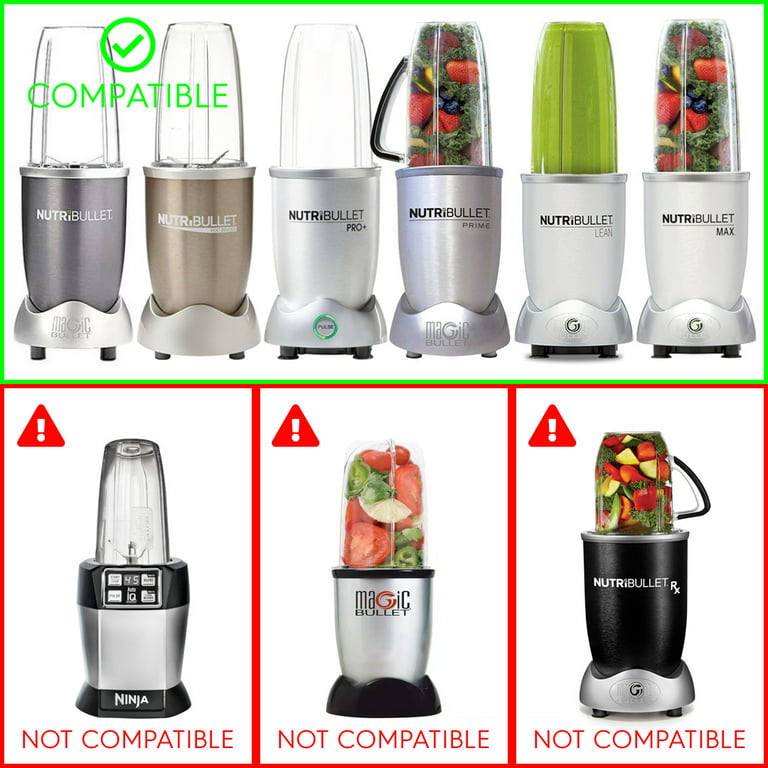 NutriBullet 18 oz & 24 oz Cups + Extractor and Milling Blades + 2 Gaskets  Combo