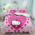 thumbnail image 3 of Lovely Hello Kitty Bedding Set Comforter Cover Set Digital Printed Bedding Suit EU/US Size Spring Comfortable Household Supplies, 3 of 7