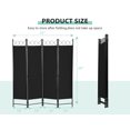 thumbnail image 6 of YRLLENSDAN Partition Room Dividers with 4 Panels, Steel Frame Folding Privacy Screen for Room 5.6Ft Portable Room Divider Screen Freestanding Fabric Room Divider, 6 of 8