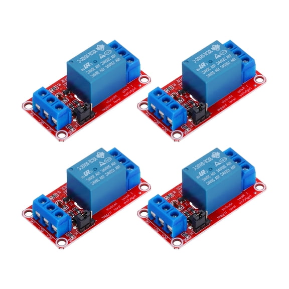 Uxcell 4 Pcs DC 5V 1 Channel Relay Module Switch Board Shield 10A High or Low Level Trigger